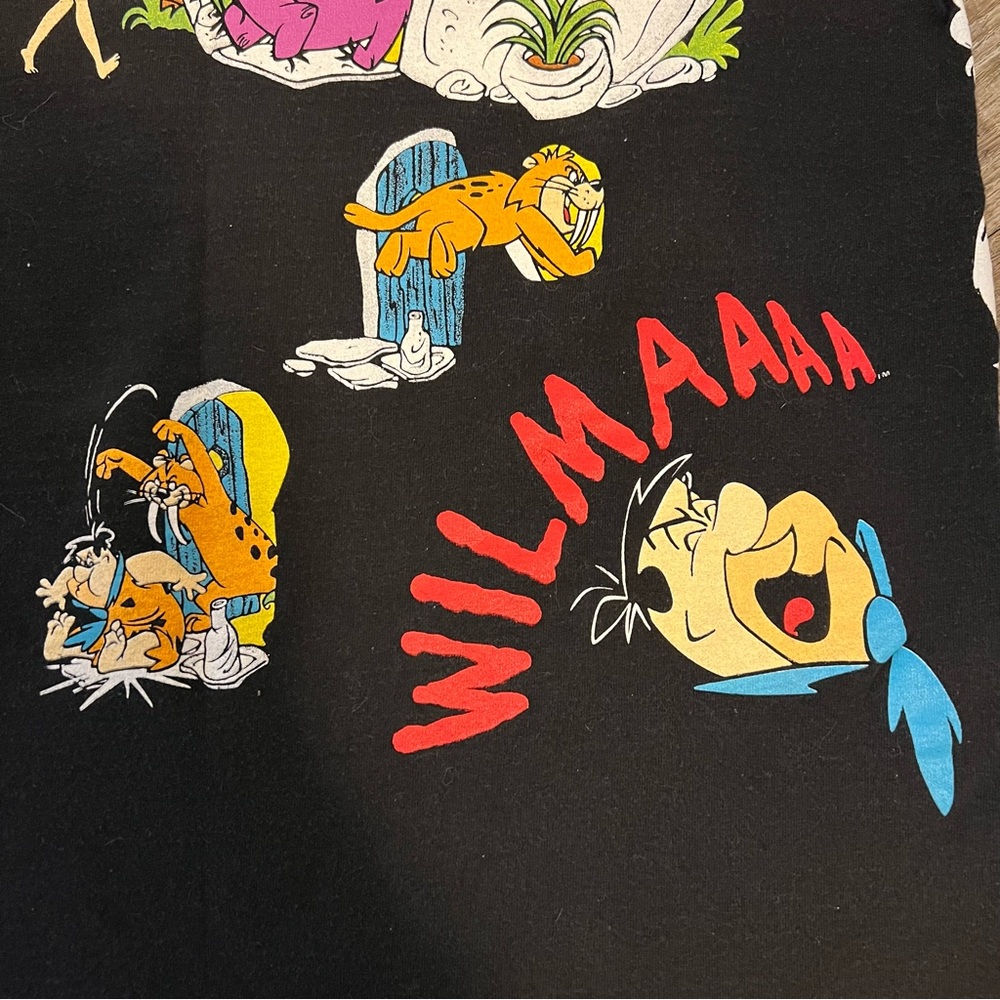 CLOSET CLOSING Flintstones T Shirt Vintage Tultex 1994 90s Front & Back Graphics - Picture 9 of 16
